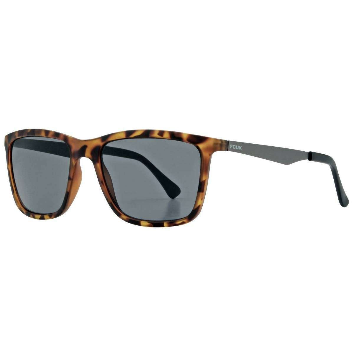 French Connection Classic D-Frame Sunglasses - Matte Tort Brown