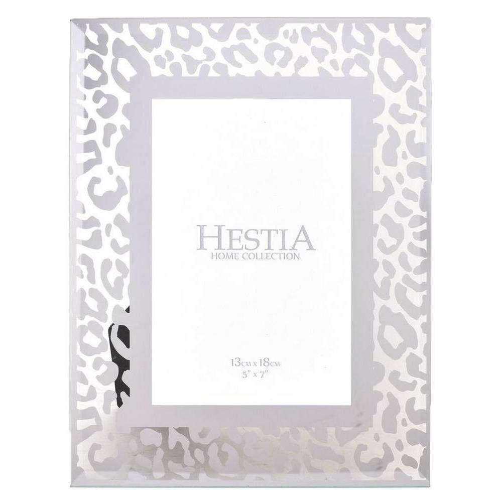 Hestia Leopard Print Photo Frame 5x7 - Silver