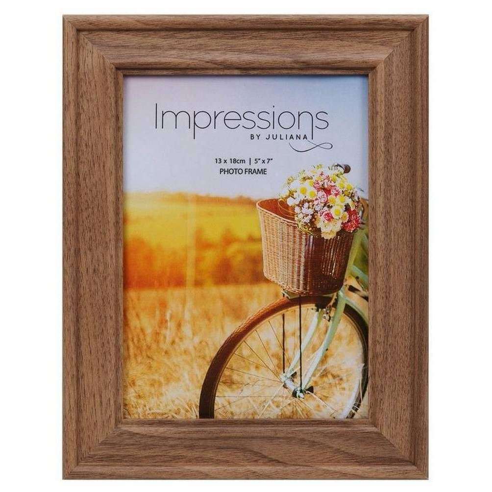 Juliana Natural Finish Wooden Photo Frame 5x7 - Walnut Brown