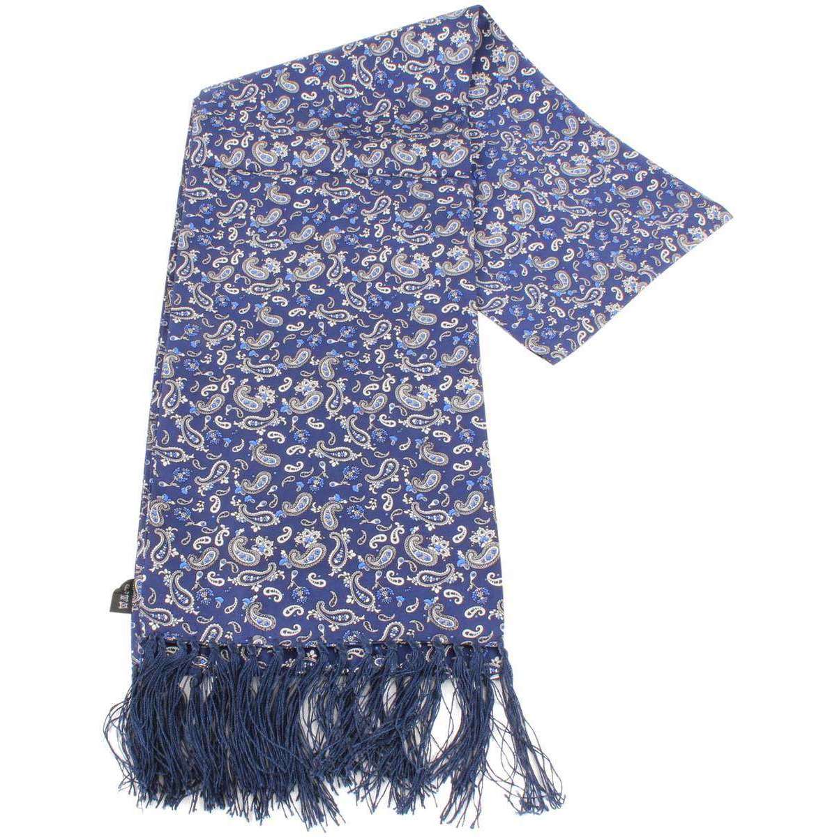 Knightsbridge Neckwear Paisley Silk Scarf - Blue