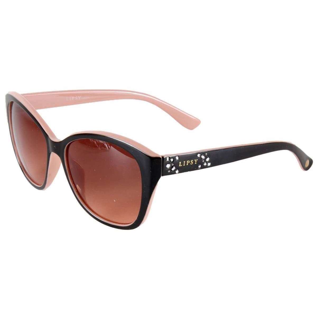 Lipsy London Modern Cateye Sunglasses - Black/Coral Pink