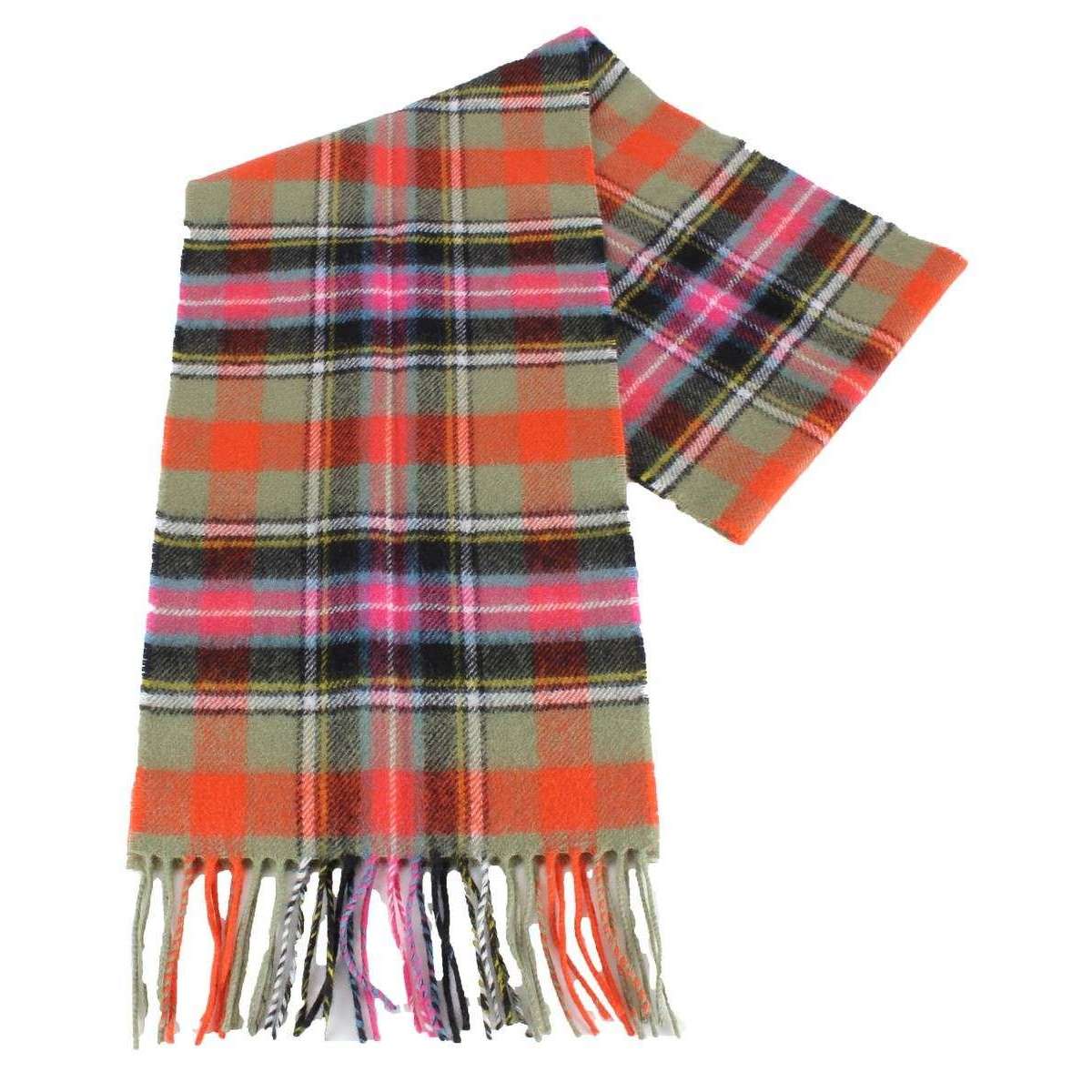 Locharron of Scotland Bowhill Bruce of Kinnaird Lambswool Scarf - Red/Green