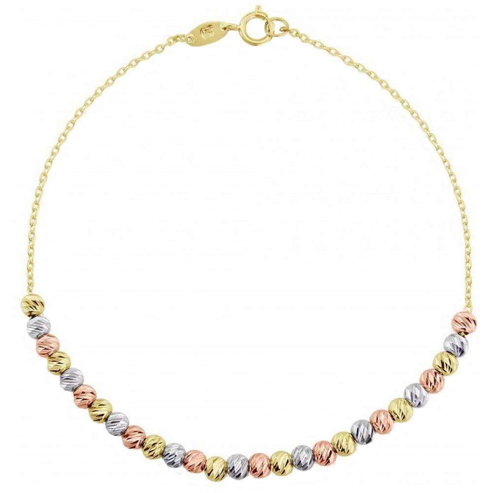 Mark Milton Bead Bracelet - Gold/White Gold/Rose Gold