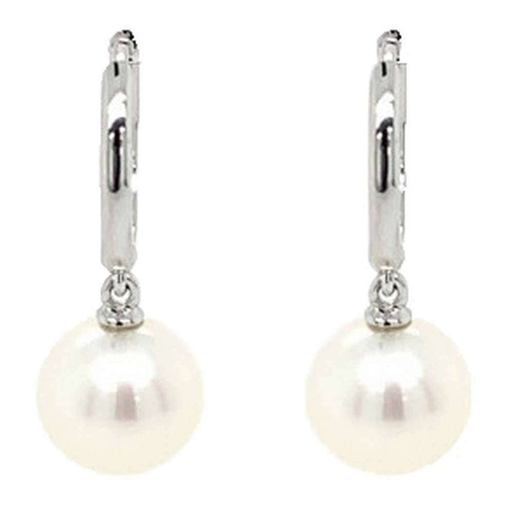 Mark Milton Culture Pearl Huggy Earrings - White Gold/Pearl