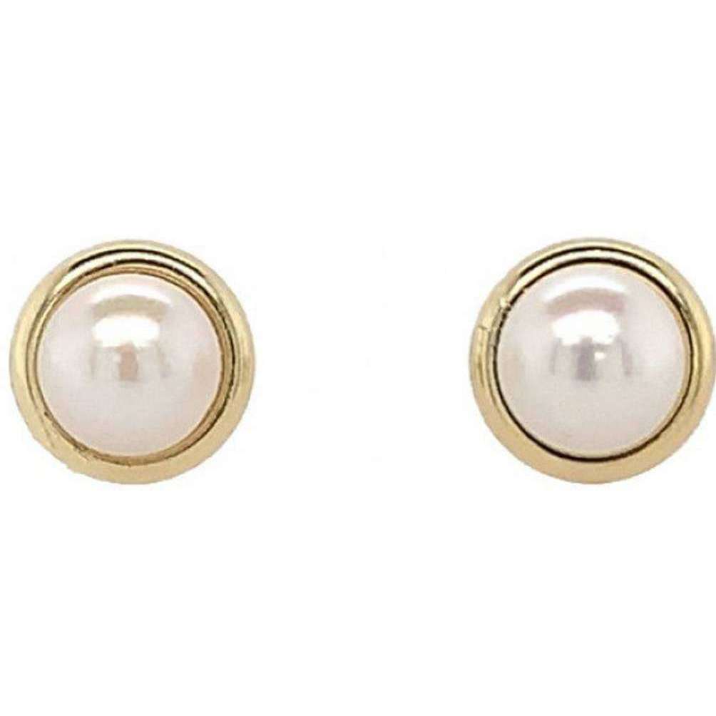 Mark Milton Culture Pearl Stud Earrings  - Gold