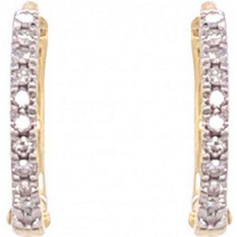 Mark Milton Diamond Hoop Earrings  - Gold