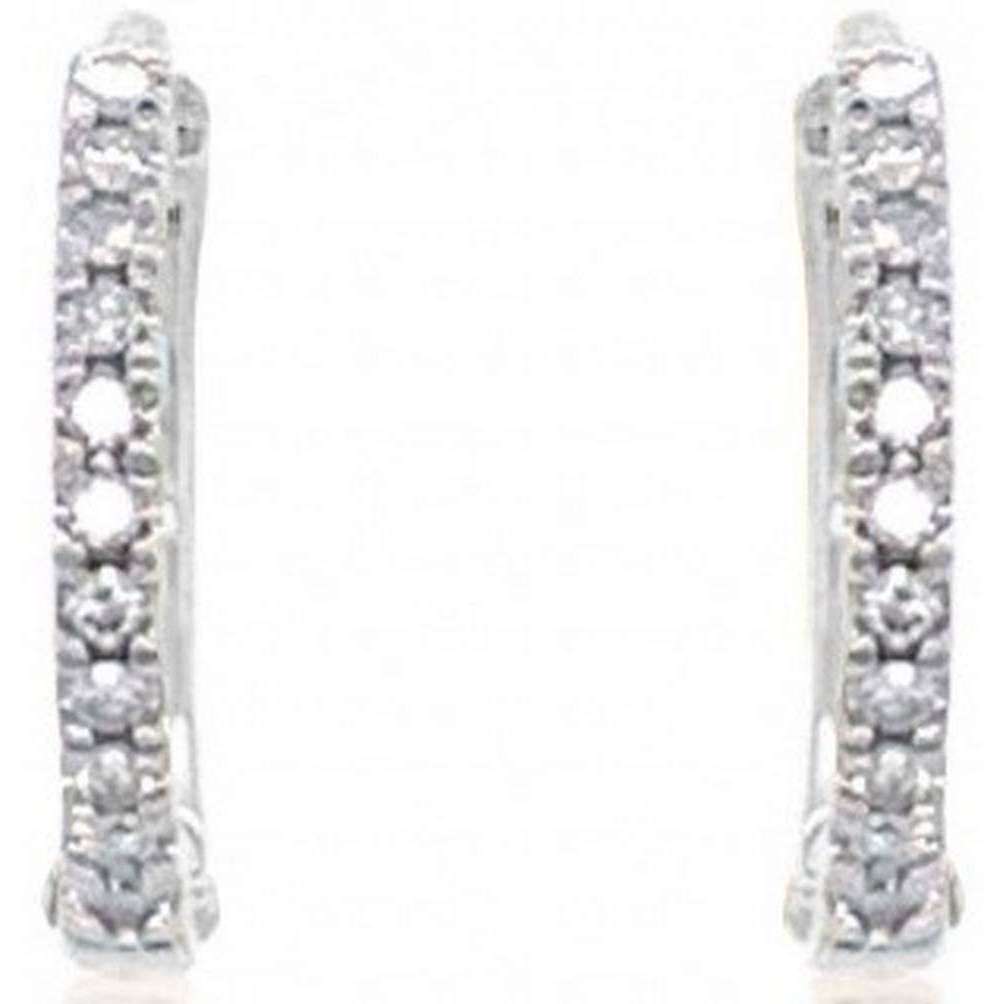 Mark Milton Diamond Hoop Earrings  - White Gold