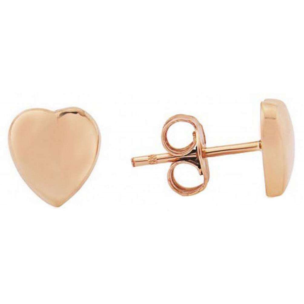 Mark Milton Heart Stud Earrings - Rose Gold