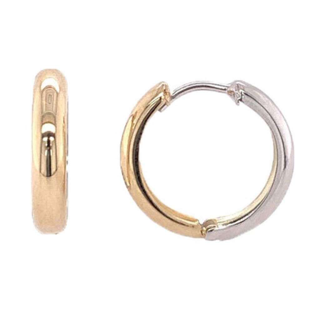 Mark Milton Hoop Earrings - Yellow Gold/White Gold