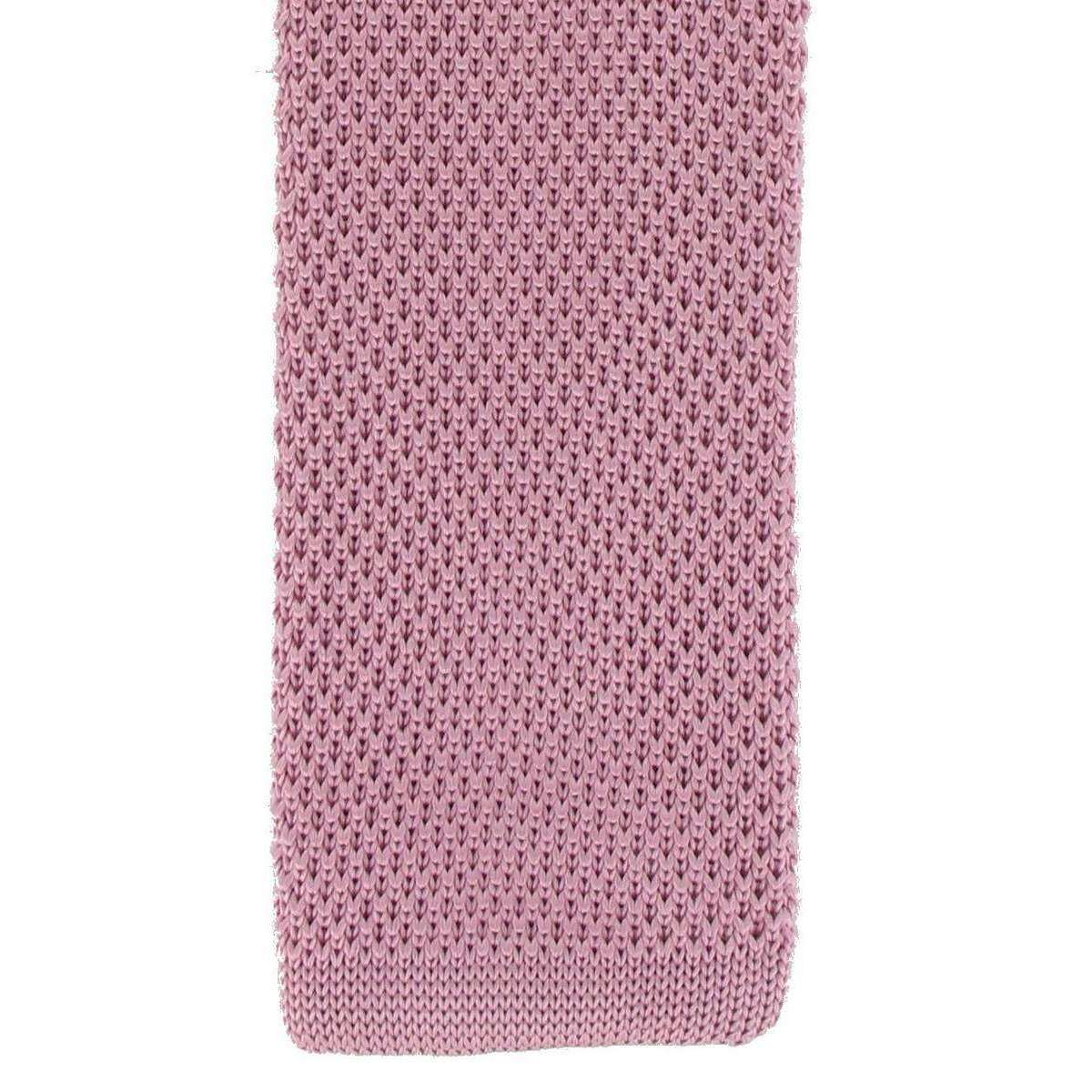 Michelsons of London Silk Knitted Skinny Tie - Pink