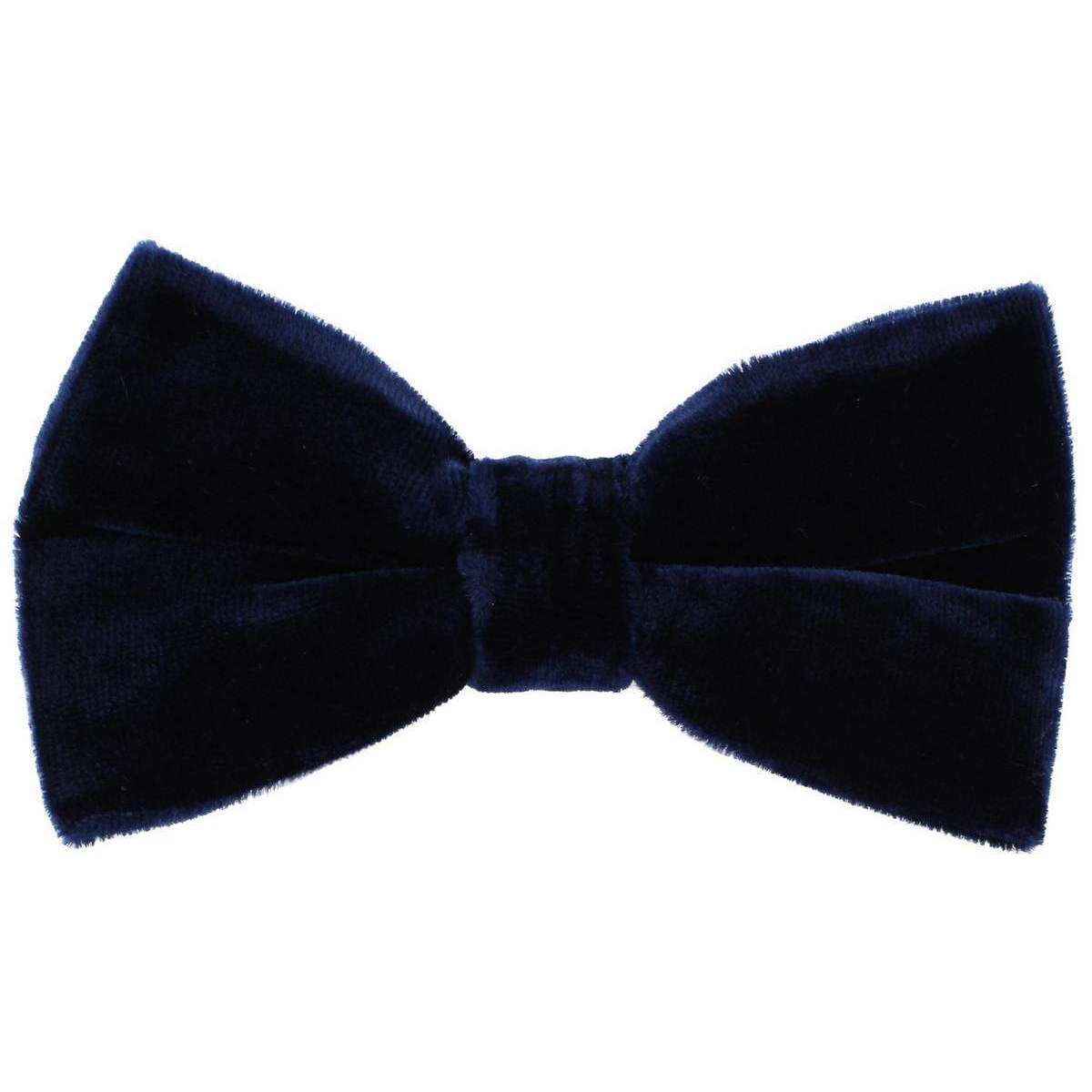 Michelsons of London Velvet Bow Tie - Navy