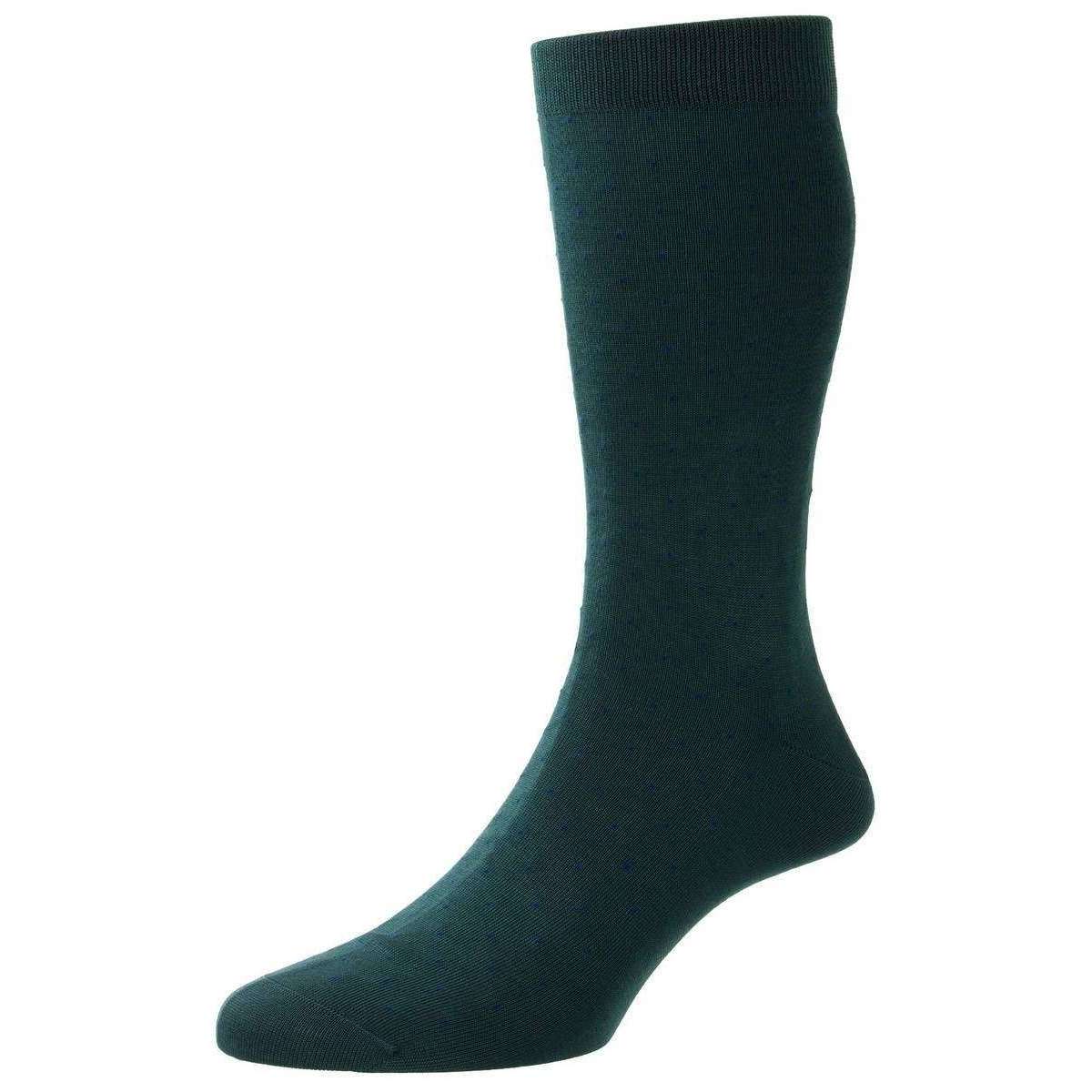 Pantherella Gadsbury Cotton Fil D’Ecosse Pin Dot Socks - Sea Green