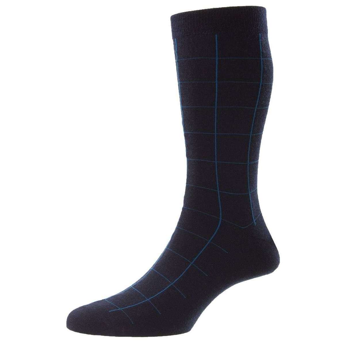 Pantherella Westleigh Merino Wool Socks - Navy