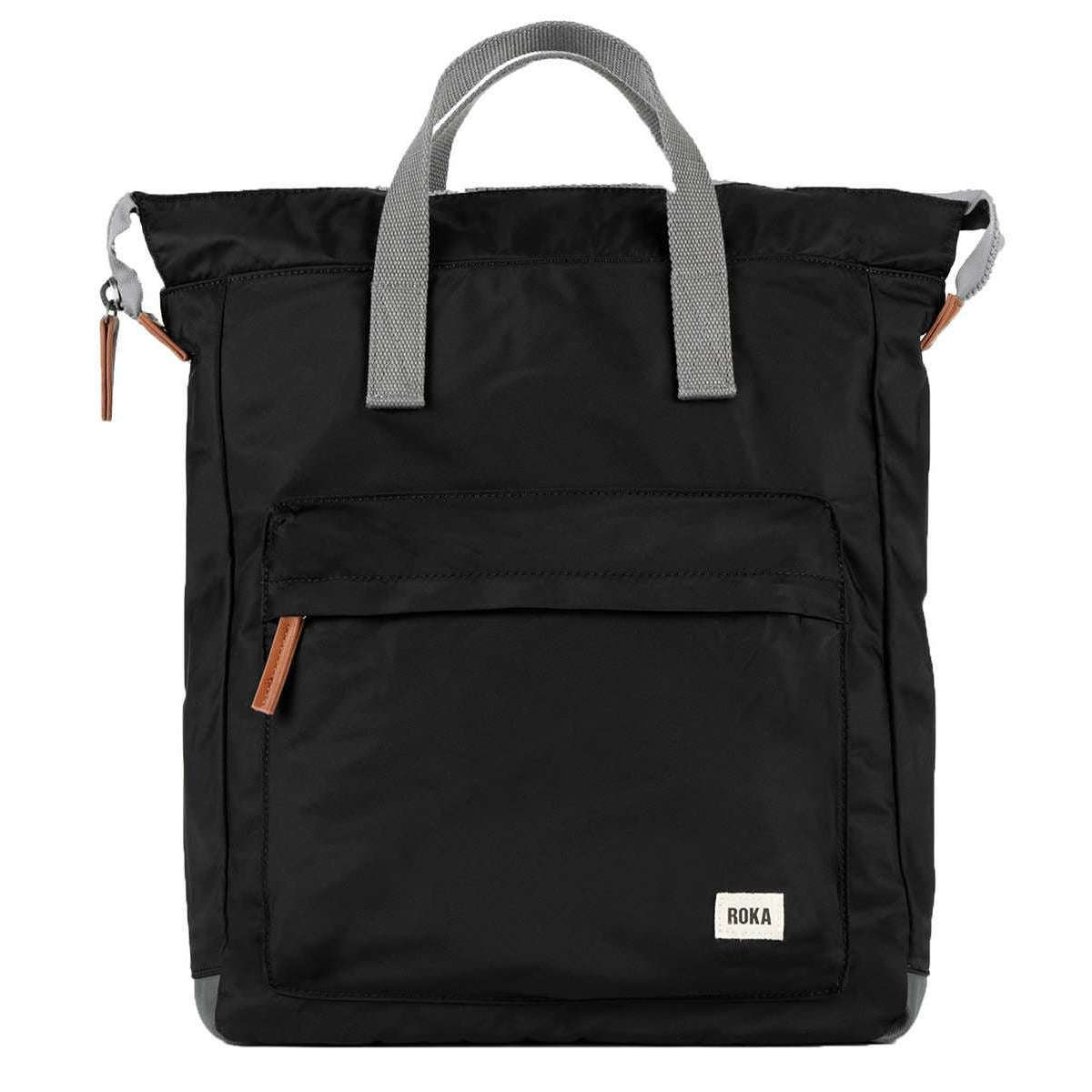 Roka Bantry B Large Sustainable Nylon Backpack - Black