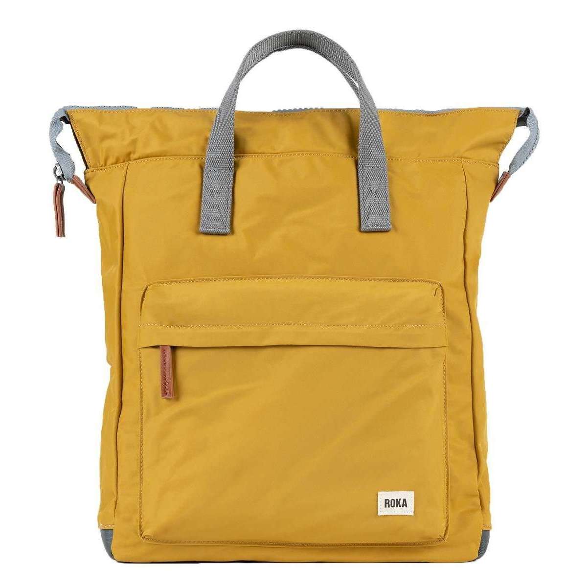 Roka Bantry B Large Sustainable Nylon Backpack - Corn Yellow