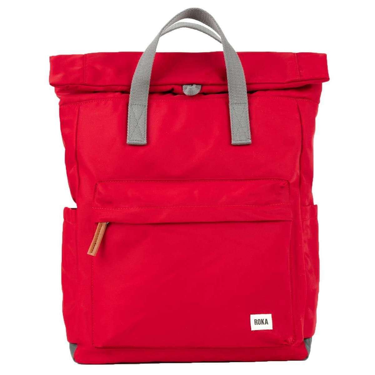 Roka Canfield B Large Sustainable Nylon Backpack - Cranberry Red