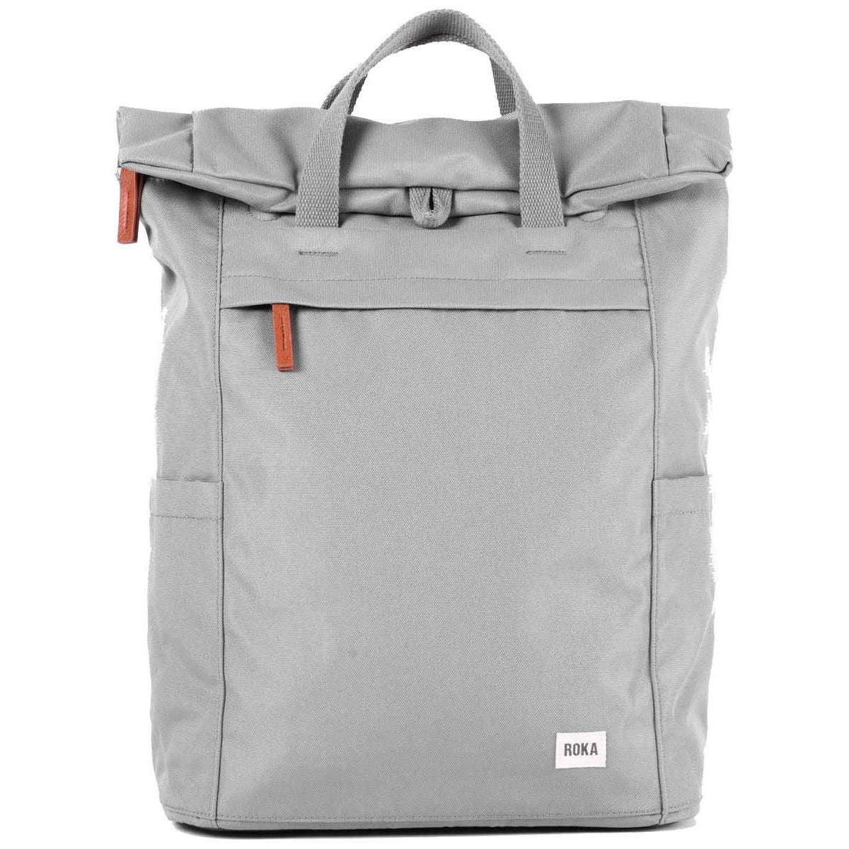 Roka Finchley A Large Sustainable Canvas Backpack - Stormy Grey
