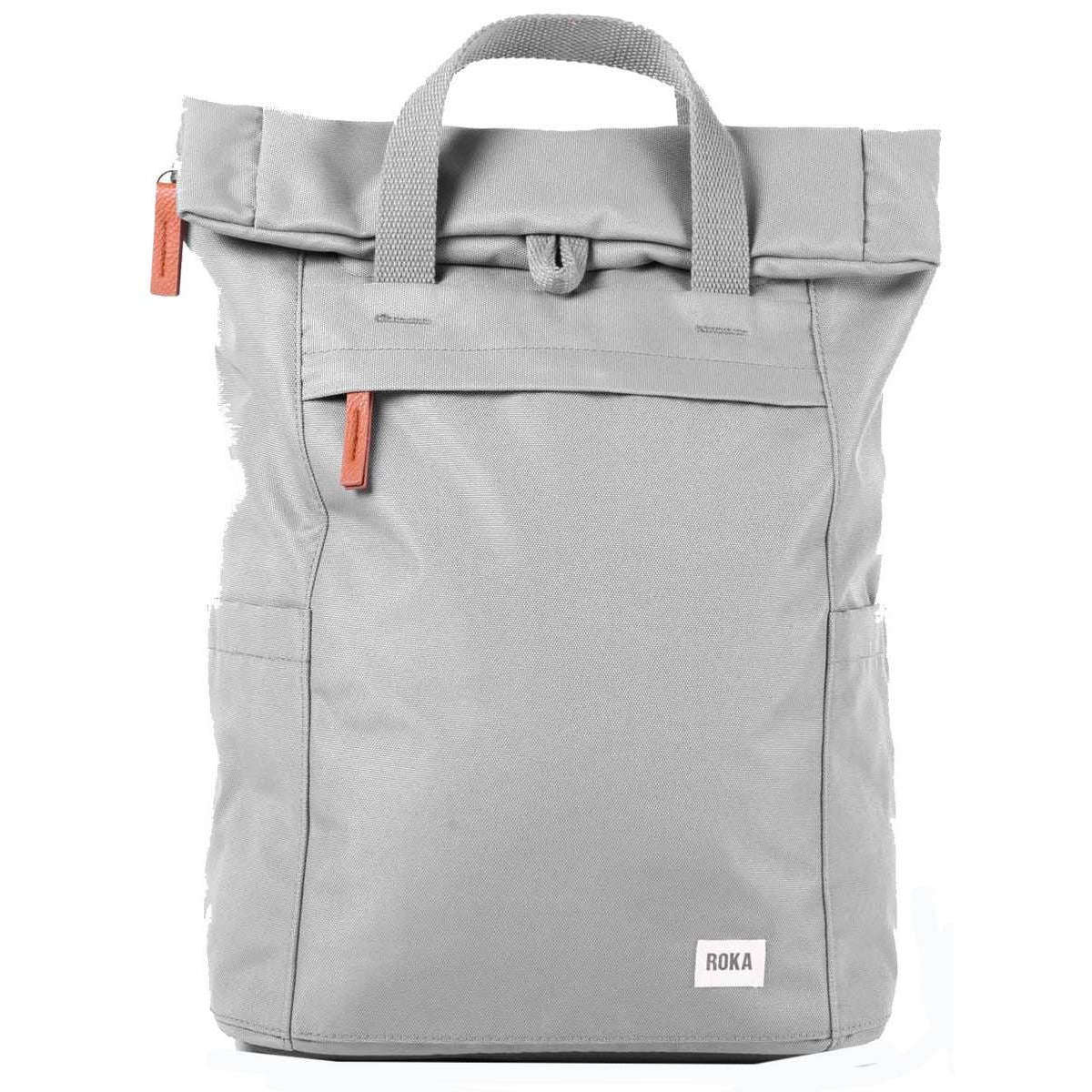 Roka Finchley A Medium Sustainable Canvas Backpack - Stormy Grey