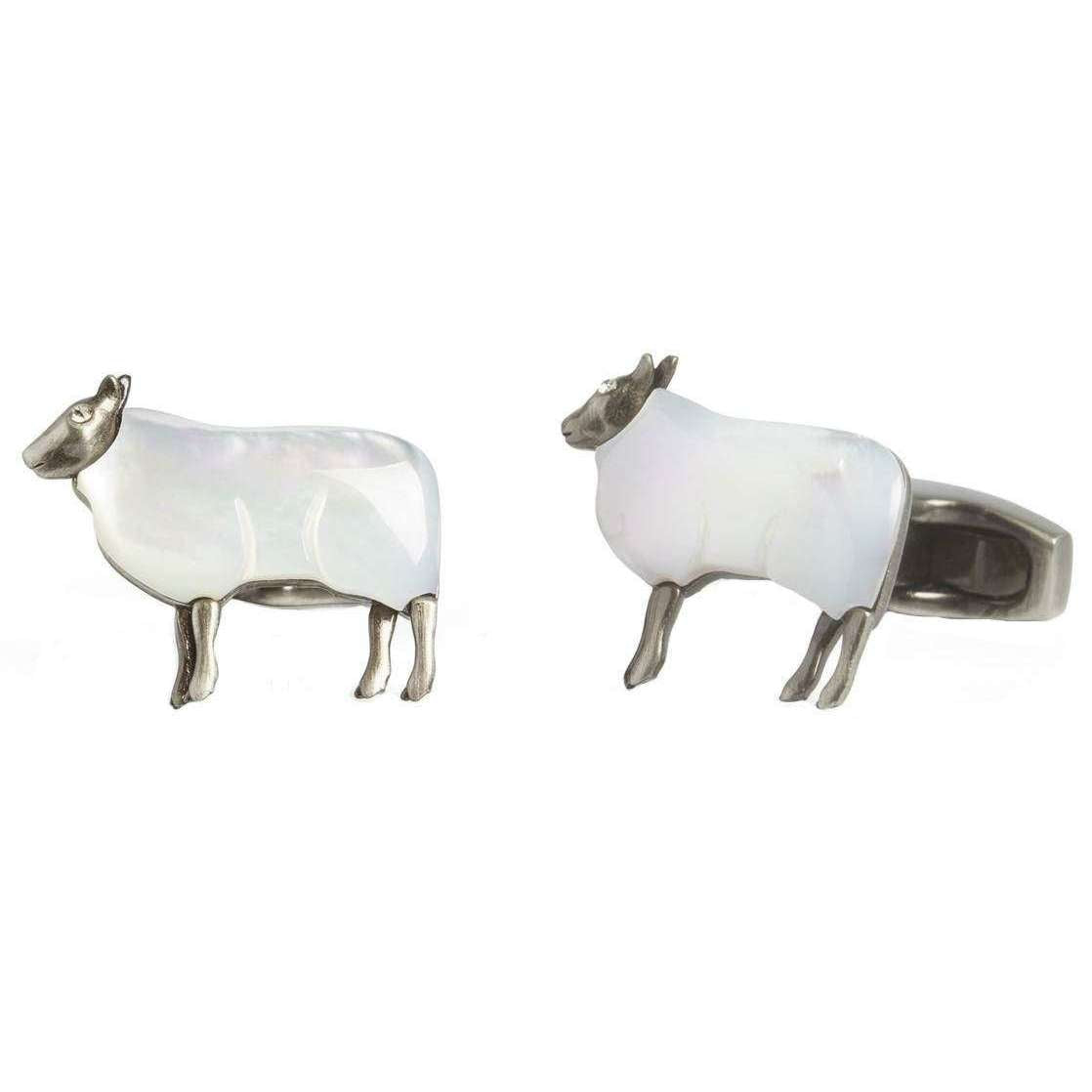 Simon Carter Darwin Sheep Cufflinks - Silver/White