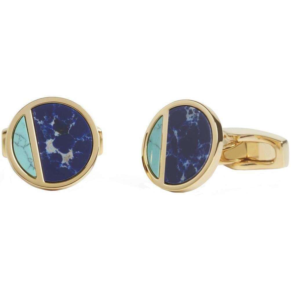 Simon Carter Sodalite and Howlite Eclipse Cufflinks - Gold/Blue