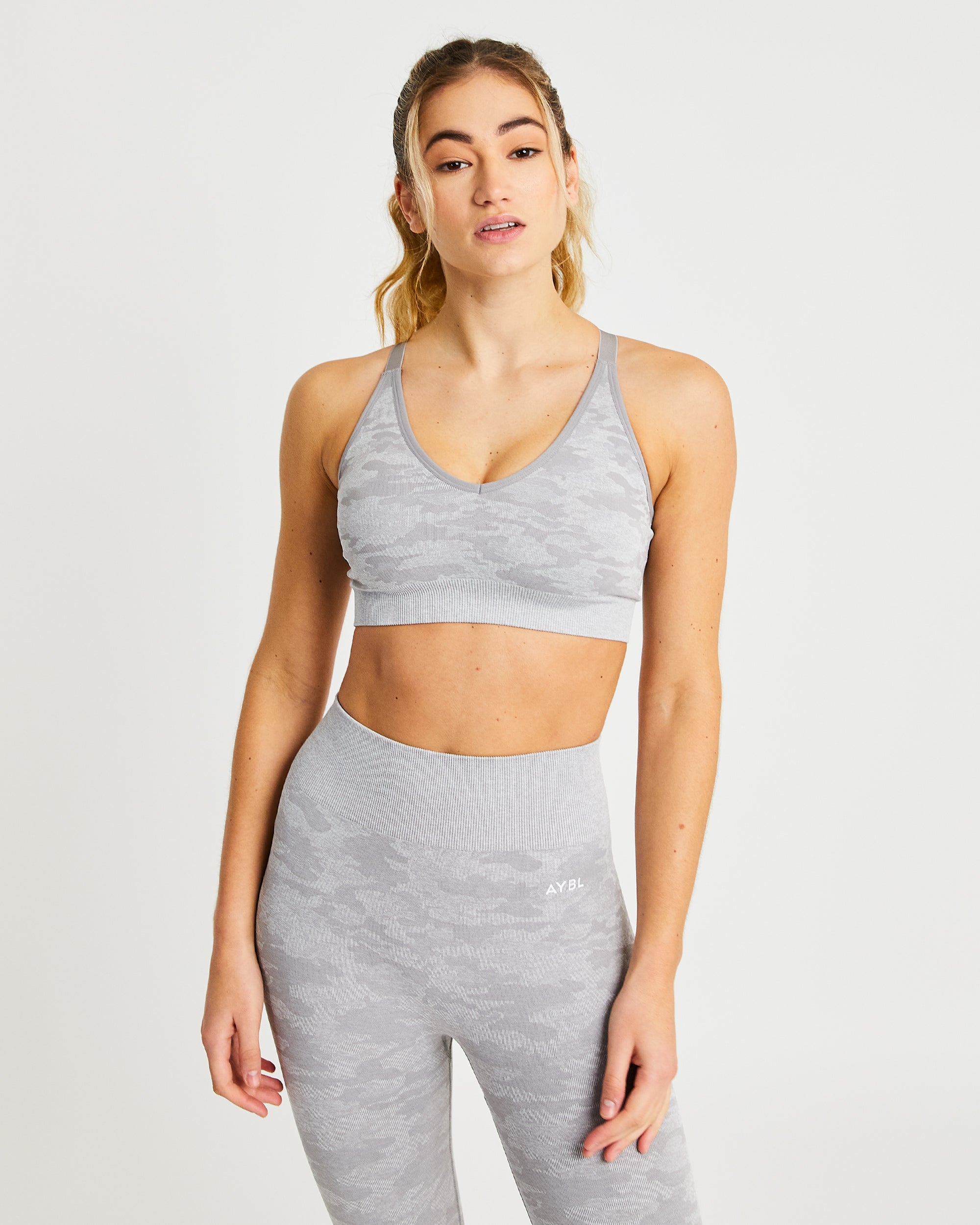 Evolve Camo Seamless Sports Bra - Grey