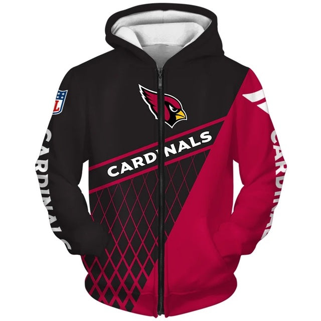 cardinals zip up hoodie