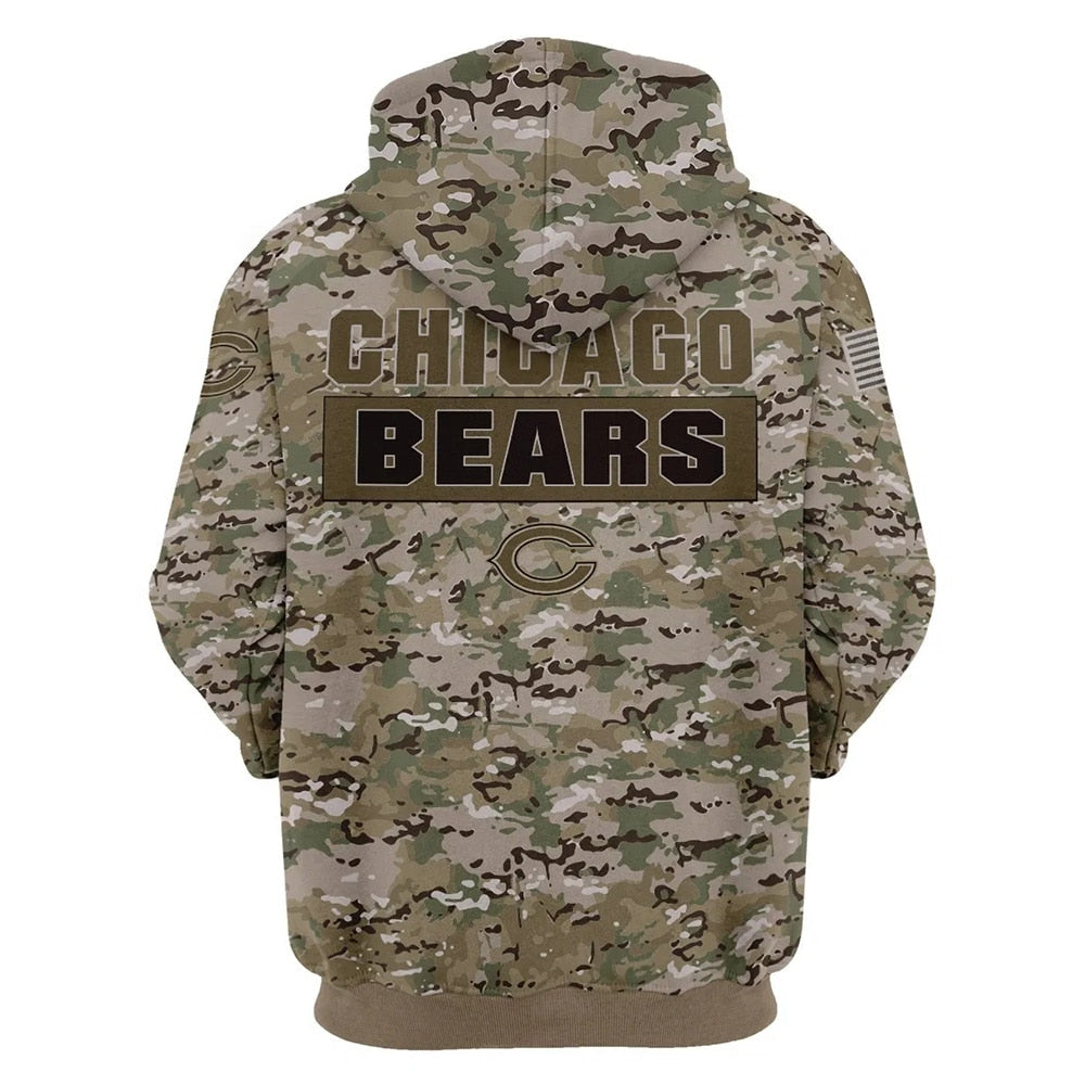 chicago bears camo sweatshirt