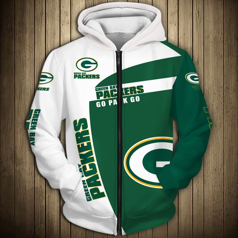 green bay zip up hoodie