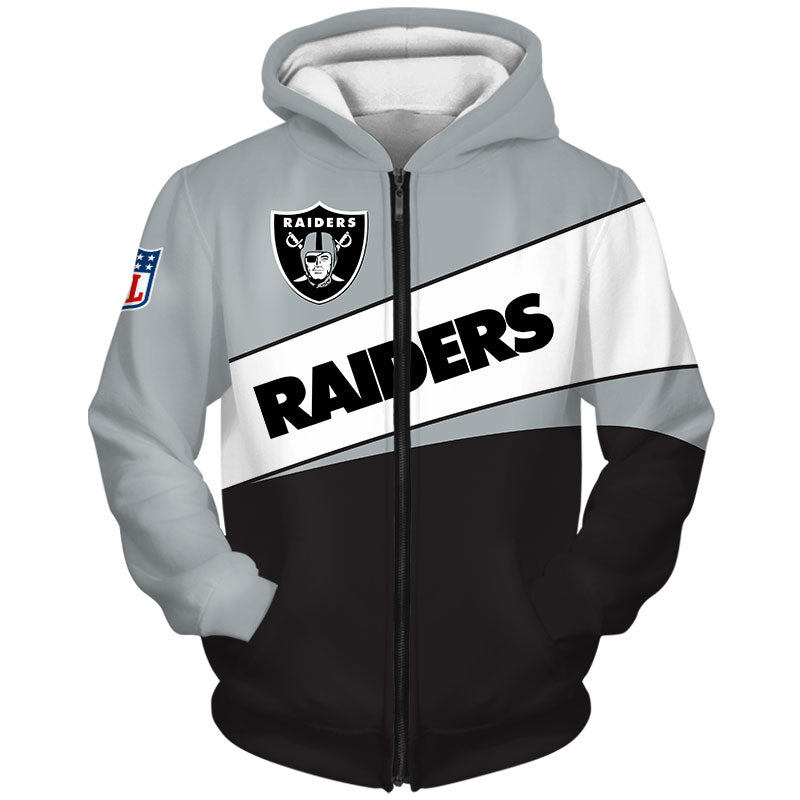raiders zip up hoodie