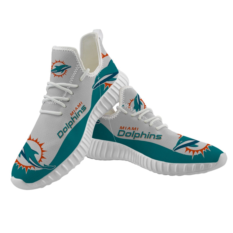 Football Team Dolphins Yeezy Sneaker Running Shoe for Women and Men