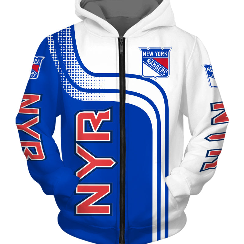 rangers zip up hoodie