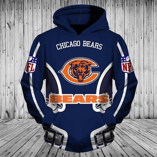 chicago bears zip hoodie