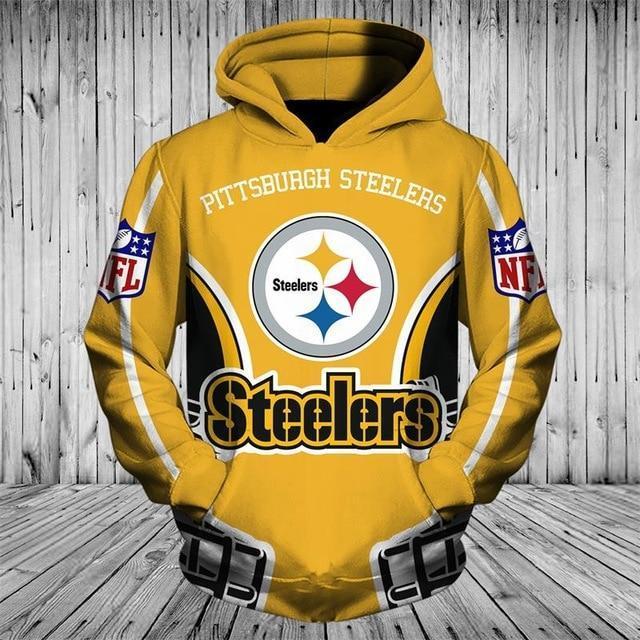 NFL Hoodies 3D Pittsburgh Steelers 