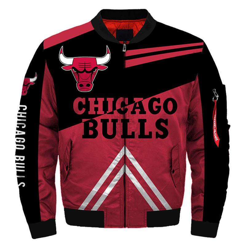 Bomber Jacket Men Chicago Bulls Jackets 
