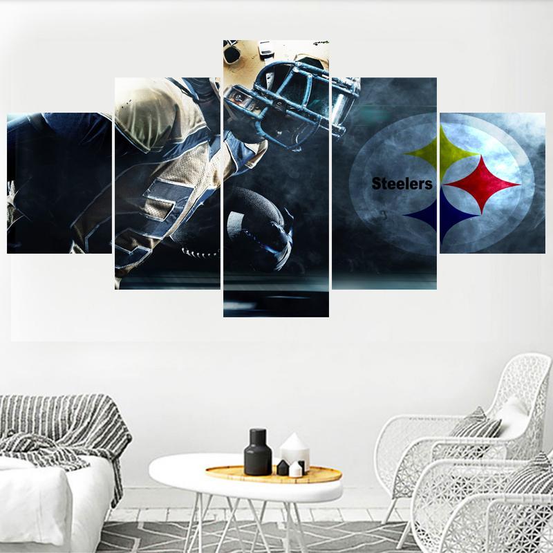 Pittsburgh Steeler Canvas Wall Art For Living Room Bedroom Wall Decor