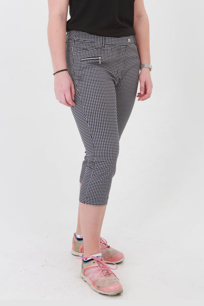 gingham capri trousers