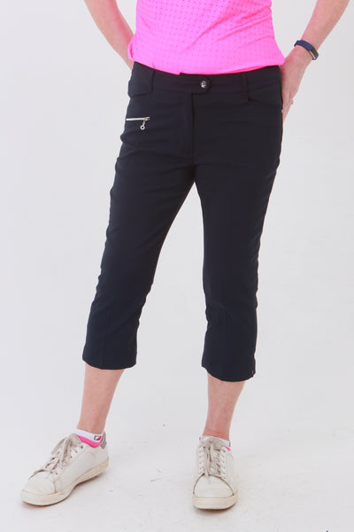 navy capri trousers