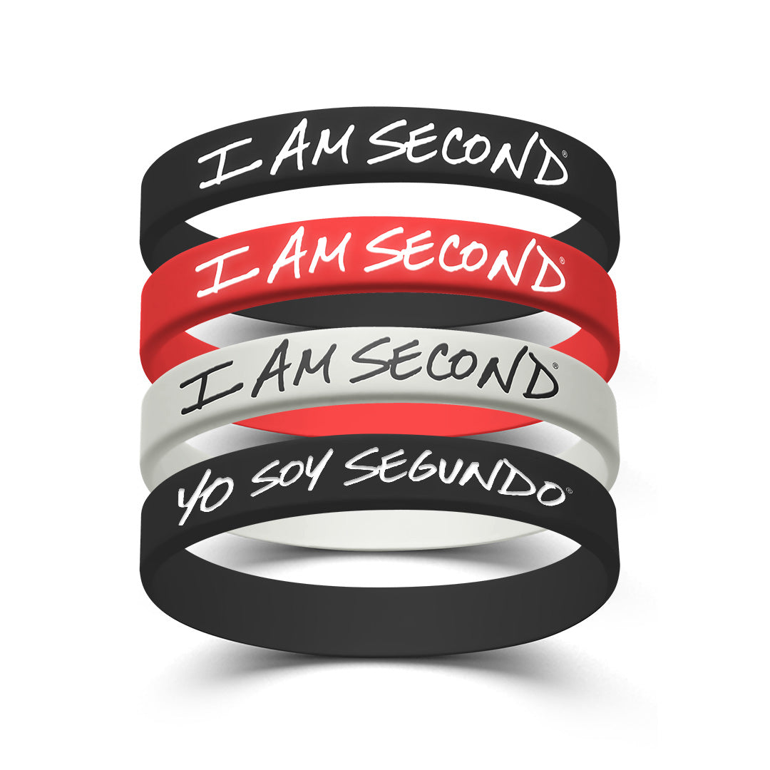 3-Pack I Am Second Youth/Petite Multi-Color Silicone Wristband Bundle 