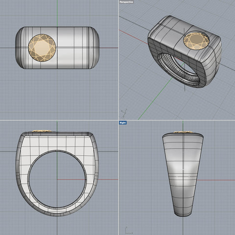 custom jewelry, jewelry design, 3D Rhino, CAD