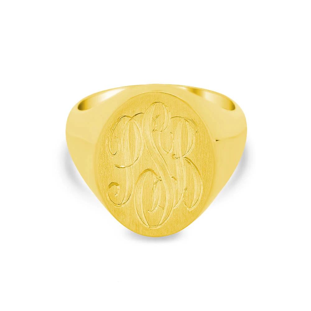 18000円買取 高額 激安 セール henson ENGRAVED OVAL SIGNET RING 19号