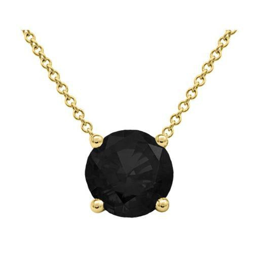 black diamond solitaire necklace