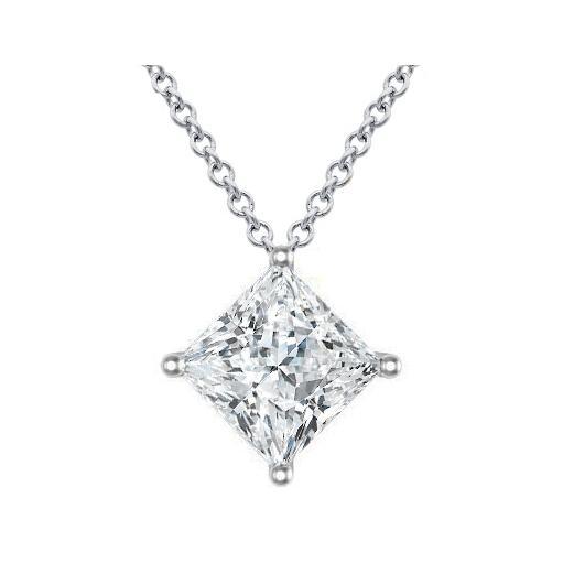 diamond pendant princess cut