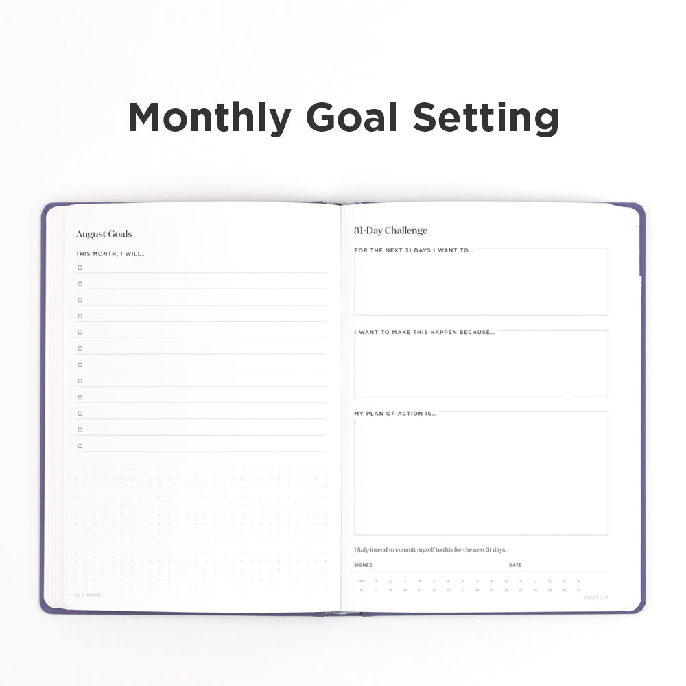 2022 Goal Planner Brilliant Series monthly goal setting