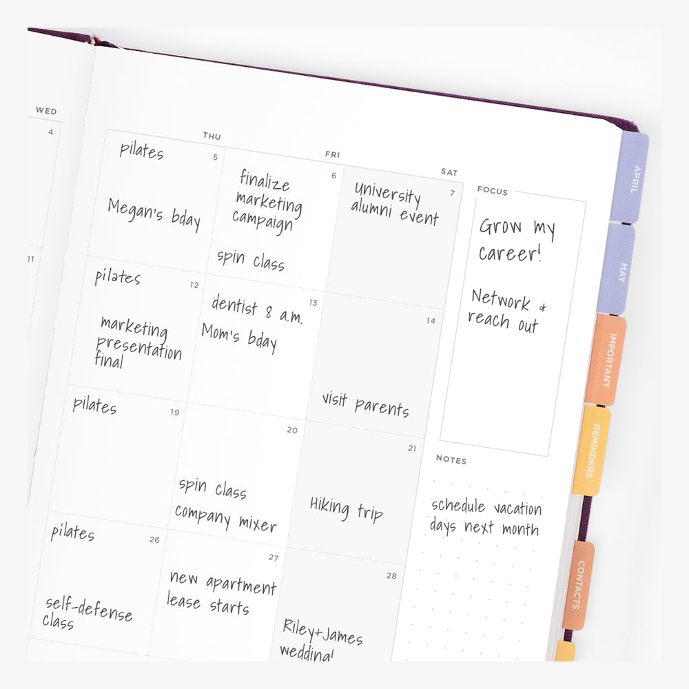 2022 Goal Planner Brilliant Series sticker tabs