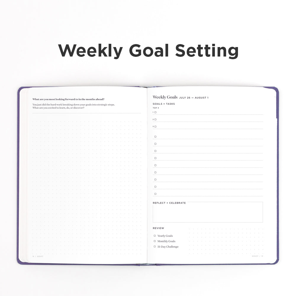 2022 Goal Planner Brilliant Series weekly goal setting