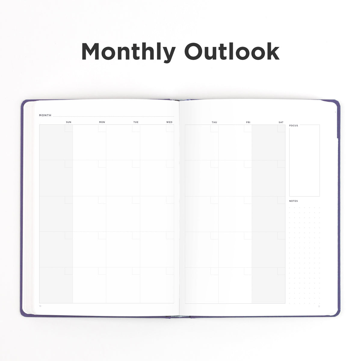 Ink+Volt 6-Month Undated Goal Planner monthly outlook