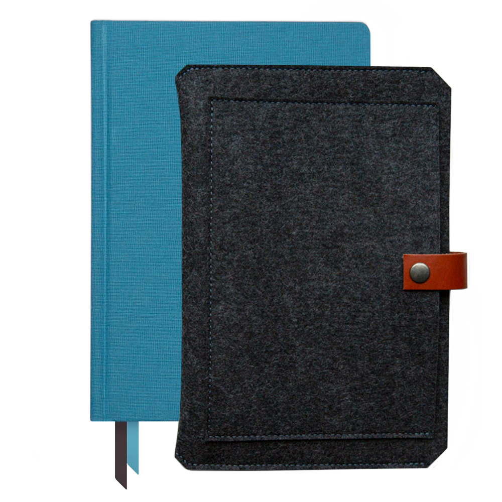 Ink+Volt 2021 Planner & Custom Planner Sleeve Bundle blue slate