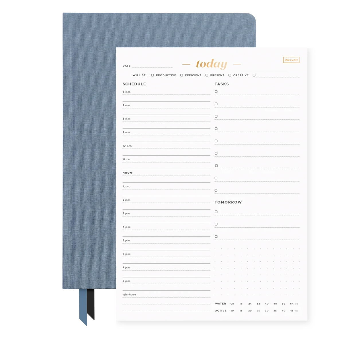 Ink+Volt 2022 Planner & Today Organizer Pad Bundle blue dusl