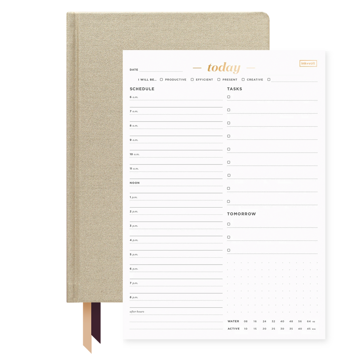 Ink+Volt 2022 Planner & Today Organizer Pad Bundle champaign