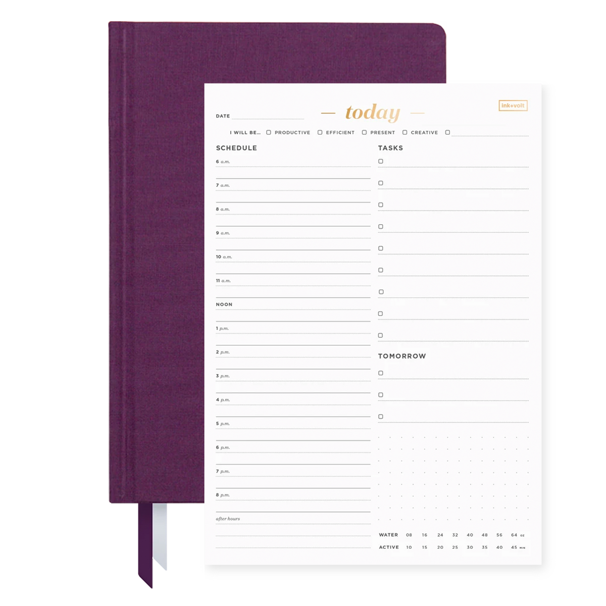 Ink+Volt 2022 Planner & Today Organizer Pad Bundle plum